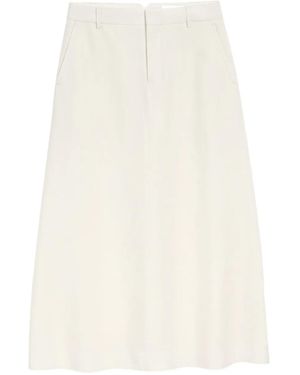 Ami Paris A-Line Midi Skirt - White