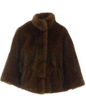 VALENTINI 1972 Funnel-Neck Concealed-Fastening Jacket - Brown