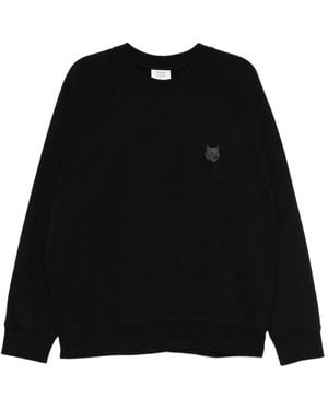 Maison Kitsuné フォックスパッチ スウェットシャツ - ブラック