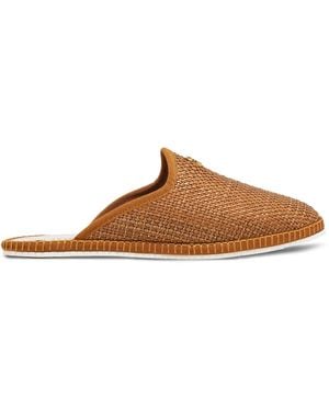 Casadei Capalbio Woven Slippers - Brown