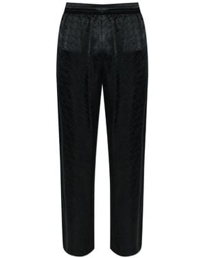 DIESEL Logo-Jacquard Elasticated-Waistband Trousers - Black