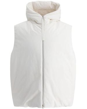 Jil Sander Zipped Gilet - White