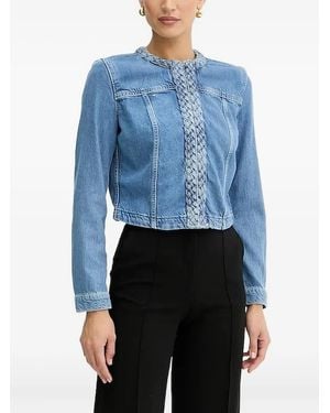 Guess Jeansjacke mit geflochtenem Detail - Blau
