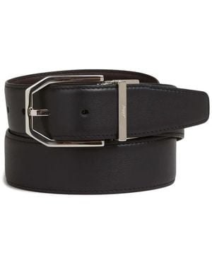 Brioni Reversible Leather Belt - Black