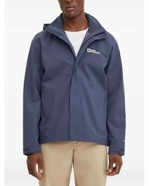 Jack Wolfskin Veste Zippée Trailtime À Capuche - Bleu