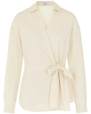 ELEH Bow-Detail Wrap Shirt - White