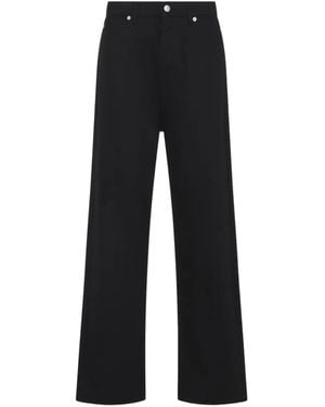 Studio Nicholson Buttoned Wide-Leg Jeans - Black