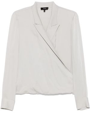 Theory Pk Lapel Wrap Bl.Mod O1102503 - White