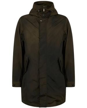 Moorer Millenio Hooded Coat - Black