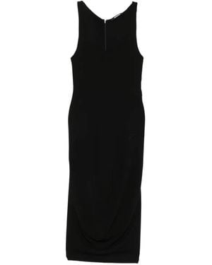 Jacquemus Vestido Midi Con Cuello Redondo - Negro