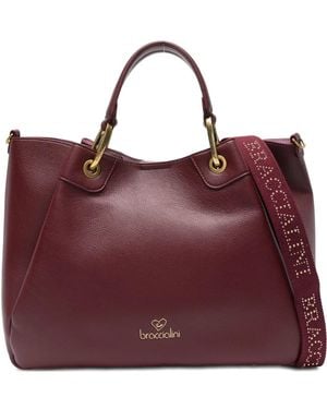 Braccialini Top-handles Leather Tote Bag - パープル