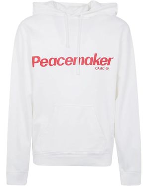 OAMC Graphic-Print Hoodie - White