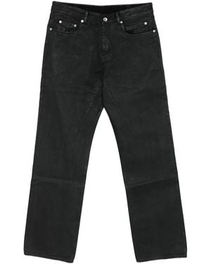 Rick Owens Wax-Coated Jeans - Grey