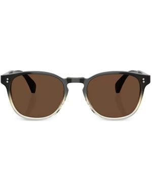Oliver Peoples Finley Round-Frame Sunglasses - Black