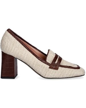 Pollini Camber Crocodile-Effect Woven Pumps - Multicolor