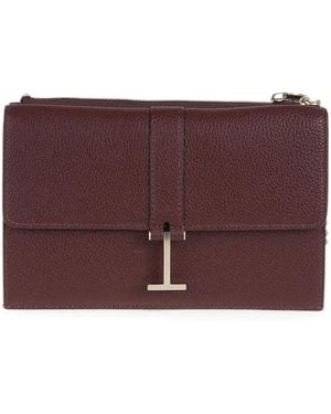 Tom Ford Leather Shoulder Bag - Purple