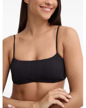 Chantelle Pulp Textured Rear-Tie Bikini Top - Black