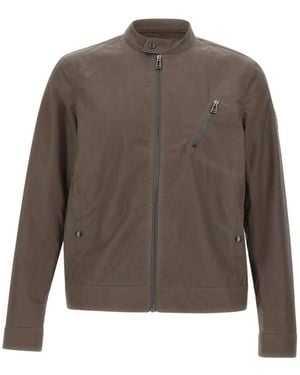 Belstaff Sideline Zip-Up Waxed-Cotton Jacket - Brown