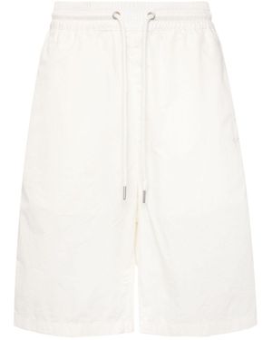 FIVE CM Logo-Embroidered Cotton Shorts - White