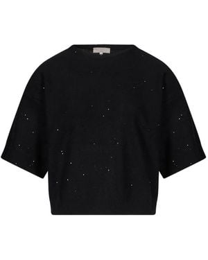 Antonelli Jersey Con Lentejuelas - Negro