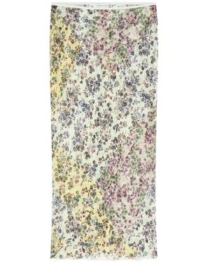 Dries Van Noten Jacquard Midi Skirt - White