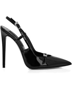 Philipp Plein Pumps A Punta Con Cinturino Posteriore - Nero