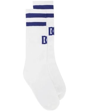 Dolce & Gabbana Jacquard-Socken Mit Dg-Logo - Weiß