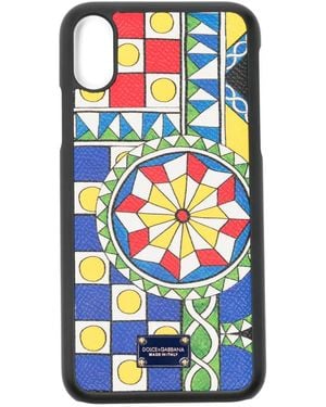 Dolce & Gabbana Geometric-Pattern Iphone X Case - Blue