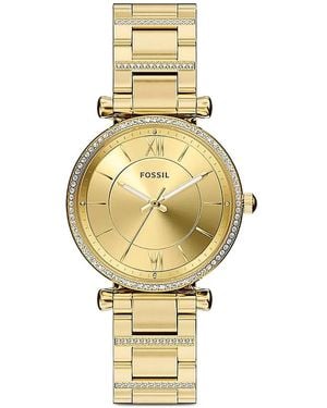 Fossil Carlie Armbanduhr Mit Kristallen 35Mm - Mettallic