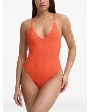 Billabong Ribbed-Knit Swimsuit - Orange