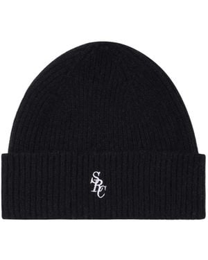 Sporty & Rich Ribbed Beanie - Blue