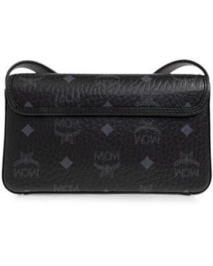 MCM Aren Visetos Cross Body Bag - Black