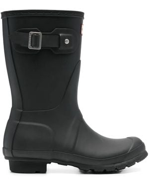 HUNTER 25Mm Logo-Patch Knee-High Rain Boots - Black