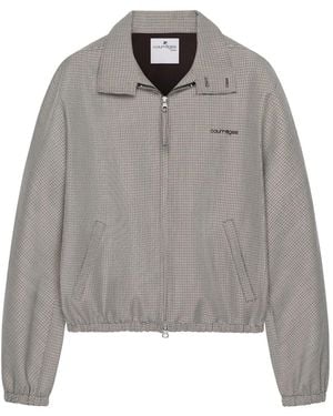 Courreges Zip-Up Pattern Jacket - Grey