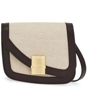 Ferragamo Neutral Fiamma Small Cross Body Bag - Women's - Fabric/calfskin/lamb Skin - Natural