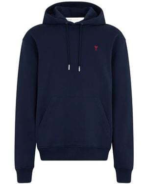 Ami Paris Ami De Coeur Hoodie - Blue