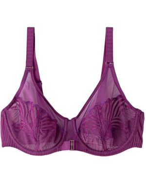 Chantelle Bh Mit Besticktem Mesh-Einsatz - Lila