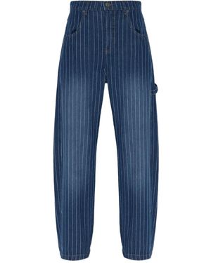 Munthe Pinstripe Utility Pants - Blue