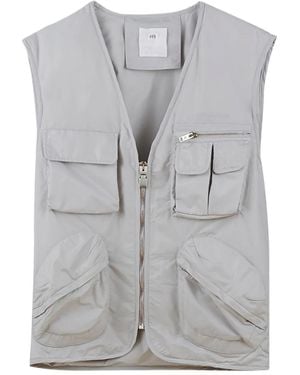 Givenchy Multi-Pocket Sleeveless Vest - Grey