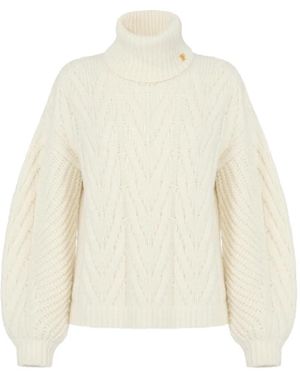 Elisabetta Franchi Pull Colour Block - White