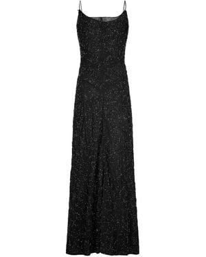 Rabanne Thin Straps Pearl Embroidery Dress - Black