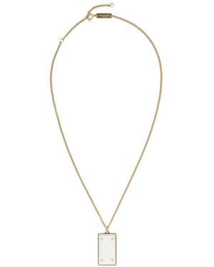 Maison Margiela Four Stitches Pendant Necklace - White