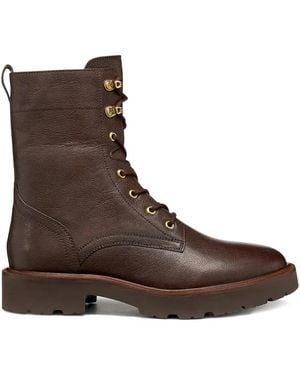 Geox 40Mm Norize Lace-Up Fastening Boots - Brown