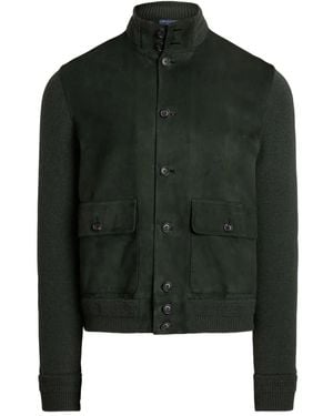 Ralph Lauren Giacca Con Bottoni Effetto Scamosciato - Verde