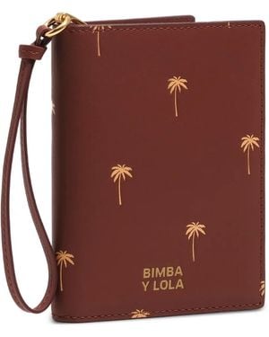 Bimba Y Lola Étui Pour Passeport À Imprimé Palmier - Purple