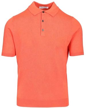 Al Duca d'Aosta Ribbed-Trim Polo Shirt - Orange