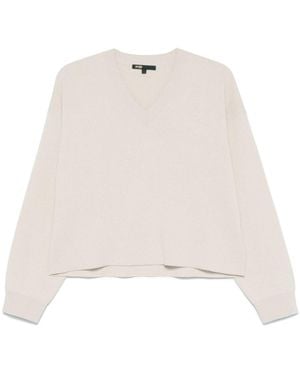 Maje V-Neck Jumper - White