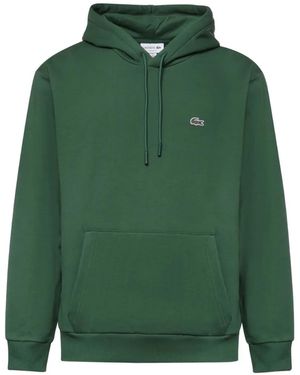 Lacoste Logo-Embroidered Drawstring Hoodie - Green