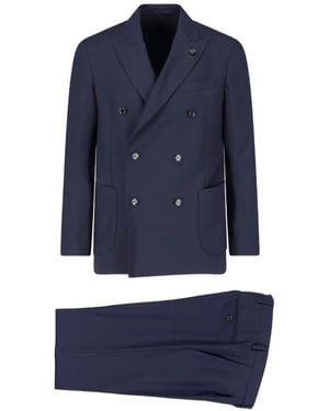 Lardini Double-Breasted Suit - Blue