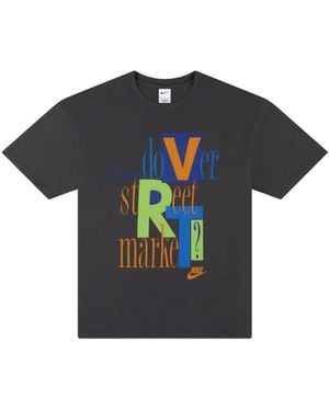 Nike X Dover Street Market Lettering-Print T-Shirt - Blue